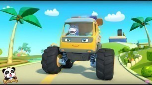 'Monster Truck Patrol | Baby Panda Car Guardians | Kids Song | Cartoon for Kids | BabyBus'