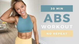 '30 Min DEFINED ABS WORKOUT at Home | No Equipment | No Repeat'