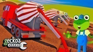 'Learn Colors With Cement Mixer Trucks!・Gecko\'s Garage・Truck Cartoons For Kids・Learning For Toddlers'