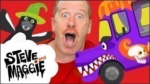 'Halloween Ice Cream Van for Kids with Steve and Maggie | Halloween Pirate Ship | Wow English TV'