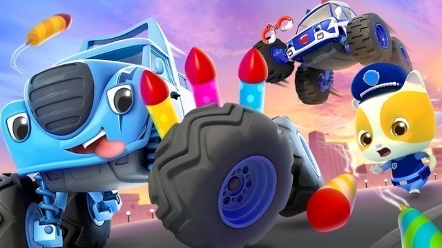 'Police Car & Kitten Policeman | Monster Truck , Fire Truck | Cars for Kids | Kids Songs | BabyBus'