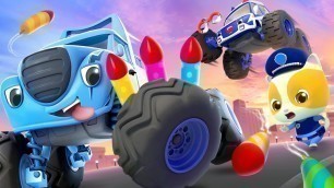 'Police Car & Kitten Policeman | Monster Truck , Fire Truck | Cars for Kids | Kids Songs | BabyBus'