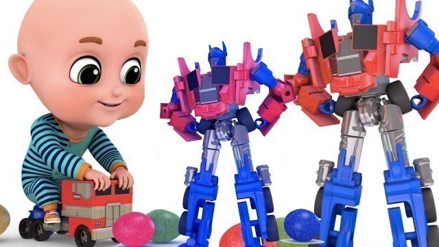 'Surprise Eggs | Transformers Robot Truck Toy for Kids | Surprise Egg Videos from jugnu Kids'