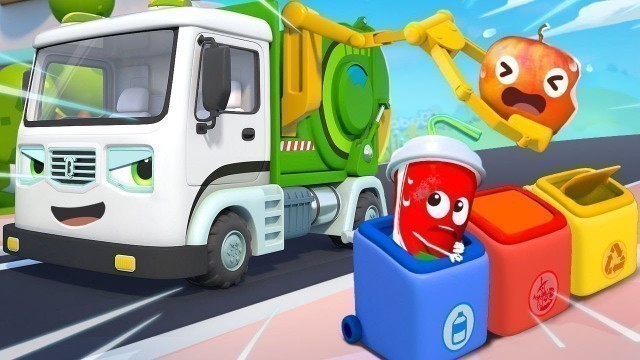 'Truck and Street Vehicles - Garbage Truck | Learning Vehicles | Kids Song | Kids Cartoon | BabyBus'