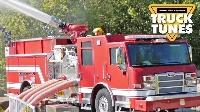 'Fire Truck for Children | Truck Tunes for Kids | Twenty Trucks Channel | Pumper'