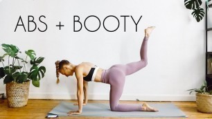 '2 in 1 ABS AND BOOTY At Home Workout No Equipment (20 min)'