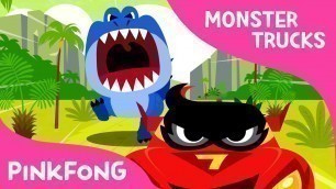 'T-Rex VS Monster Truck | Monster Trucks | Pinkfong Songs for Children'