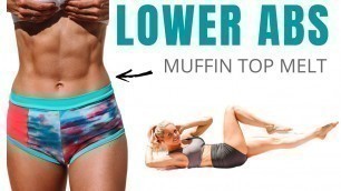 'LOWER ABS (lose the muffin top) 10 minute at home workout'
