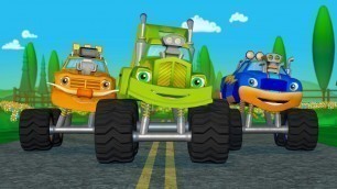 'Learn Colors Monster Truck Race + Monster Truck Compilation I HOUR'