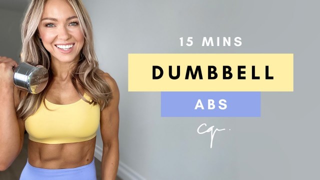 '15 Min DUMBBELL ABS WORKOUT at Home | Follow Along No Repeat'