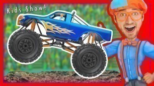 'Monster Trucks for Kids with Blippi – Educational Videos for Toddlers | Learn Colors'