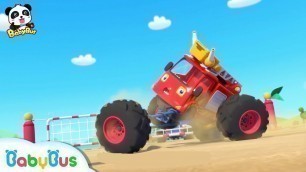 'Monster Cars\' Beach Vacation | Monster Truck Song | Nursery Rhymes | Baby Songs | BabyBus'