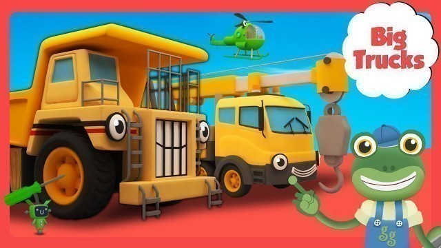 'George the GIANT Dump Truck and More Big Trucks for Kids | Gecko\'s Garage'
