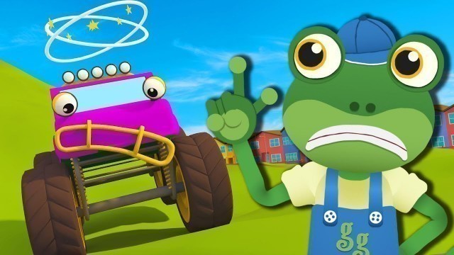 'Five Little Monster Trucks Song (Five Little Monkeys) | Gecko\'s Garage | Nursery Rhymes For Kids'
