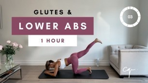 '1 Hour GLUTES & LOWER ABS WORKOUT at Home | Day Three of Five'
