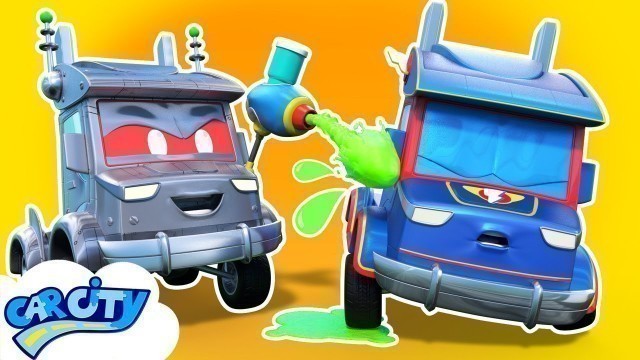 'Monster Truck EVIL TWIN is back! | SuperTruck - Rescue | Trucks Videos for Children'