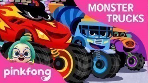 'Monster Truck Race | Monster Trucks | Car Songs | Pinkfong Songs for Children'