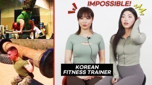 'Why Korean Fitness Models are Shocked at US MILITARY WORKOUT'