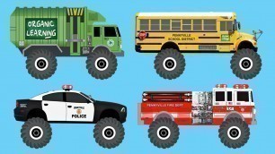 'Learn 60 AWESOME Monster Trucks for Kids - Best Toddler Learning Colors Video for Children'