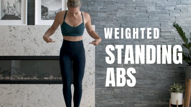 'STANDING ABS Workout // With Weights'