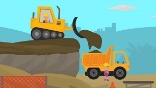 'Trucks for Kids | Construction Excavator for Children | Excavator Cartoons - Monster Truck Videos'
