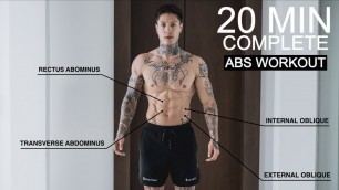 'COMPLETE 20 MIN ABS WORKOUT (From Home)'