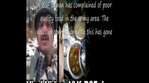 'A BSF Jawan has complained of poor quality food in the army area  The video in connection with this'