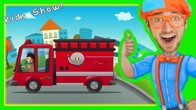 'Fire Truck Song for Children | Nursery Rhymes with Blippi'