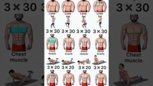 'best workout for fat lose, chest workout, abs workout| six pack exercise at home| #shorts #ytshorts'