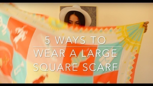'5 Ways To Wear A Large Silk Scarf In 1 Minute | Amy Marietta'