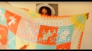 '5 Ways To Wear A Large Silk Scarf In 1 Minute | Amy Marietta'
