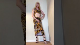 'Crossdresser Models in 2 Piece Summer Outfit'