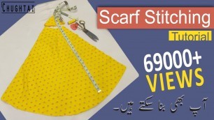 'Scarf Cutting And Stitching | Scarf Banane Ka Tarika | Scarf For Girls | CHUGHTAI - Ready To Wear'