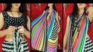 'Learn Neck Drape Saree Style | Draping Saree Around Your Neck Like Scarf'