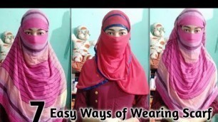 '7 Ways of Wearing Scarf or Dupatta In Summer | How To Protect Your Face With Dupatta'