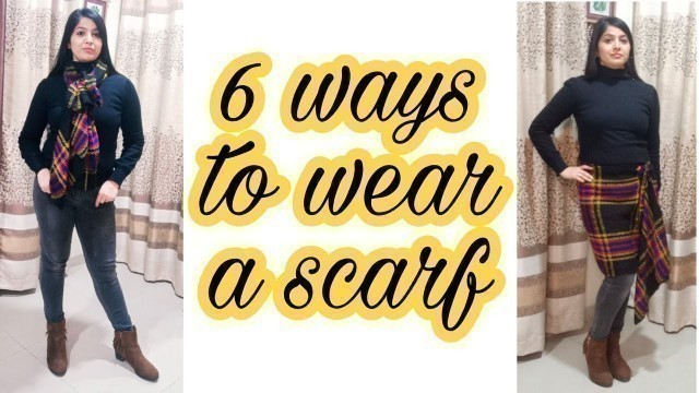 'How to wear scarf in 6 different ways in just 2 minutes | fashion fusions'