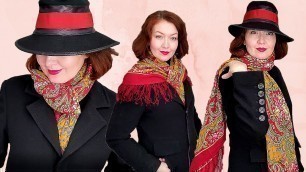 'How to wear a Pavlovo Posad shawl. 8 Easy scarf styles for winter.'