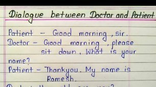 'English conversation between doctor and patient'