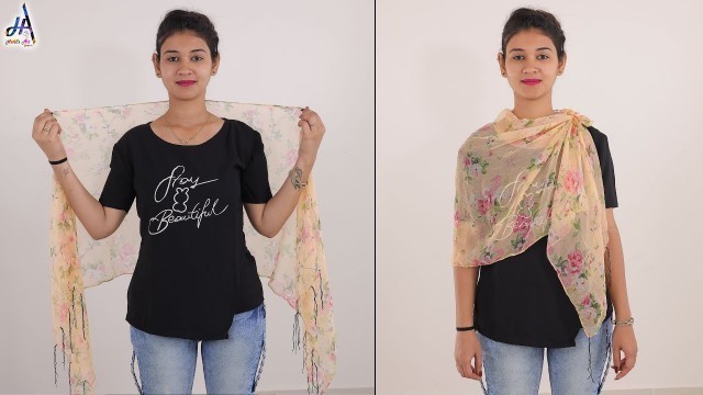 '16+ Dupatta & Scarf Draping Style #Fashion #GirlsDIY'