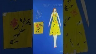 'print effect dress design by Neelu Verma, fashion illustration, fashion designer'