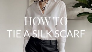 'HOW TO TIE A SILK SCARF #youtubeshorts'