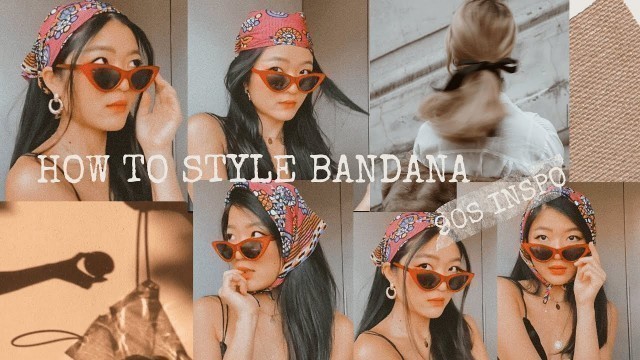 'How to style bandana I silk head scarf // 90s inspo // 2020 // Cheryl Rocha'