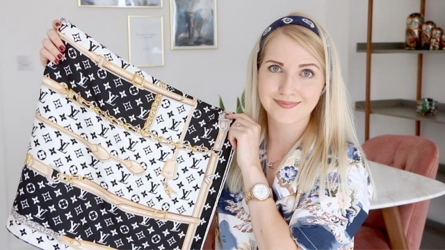 'Louis Vuitton Confidential Square | Monogram Silk Scarf Unboxing & How to Wear'