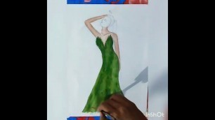 '//fashion designer -create long green dress //'