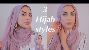 '3 Hijab Styles Using Maxi Scarf With Earrings!'