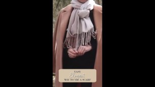 'Quick EASY Way to tie a scarf elegantly this WINTER #SHORTS'