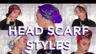 '8 HEAD SCARF STYLES // SO EASY!!'