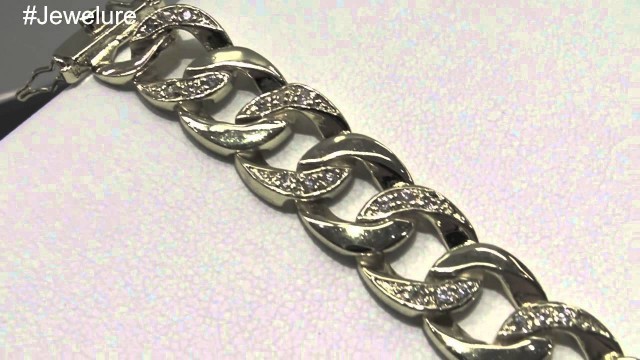 'Gold Chuny CZ Curb Fashion Bracelet for Women Beautiful Bracelet!'