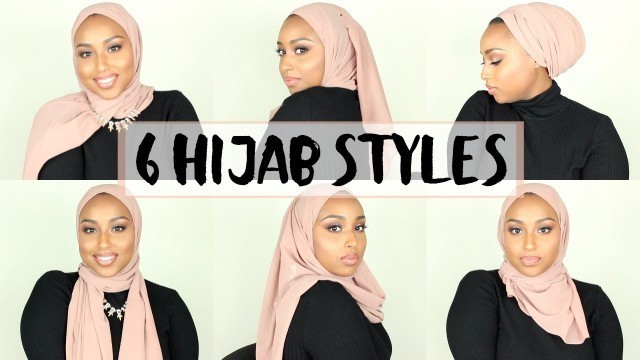 '6 SIMPLE HIJAB STYLES USING 1 SCARF | Aysha Abdul'