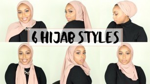 '6 SIMPLE HIJAB STYLES USING 1 SCARF | Aysha Abdul'
